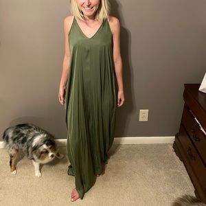 Satin Plunge Back Maxi